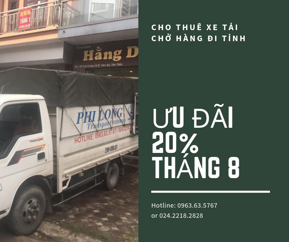 Dịch vụ taxi tải tại phố Tây Trà